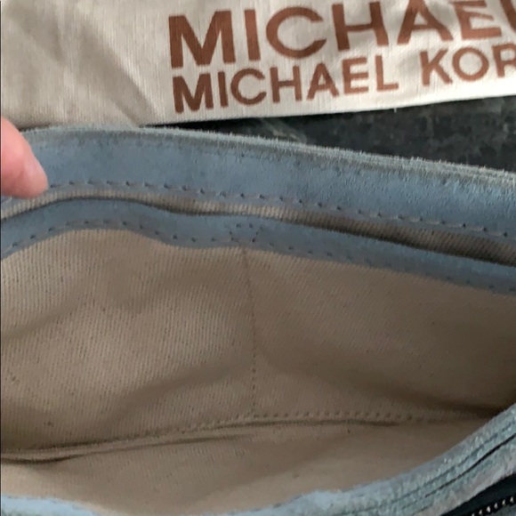 Vintage Michael Kors Blue Suede Clutch – With Dust Bag - Picture 5 of 10